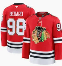 Connor Bedard #98 Chicago Blackhawks Centennial Replica Jersey FREE SHIPPING