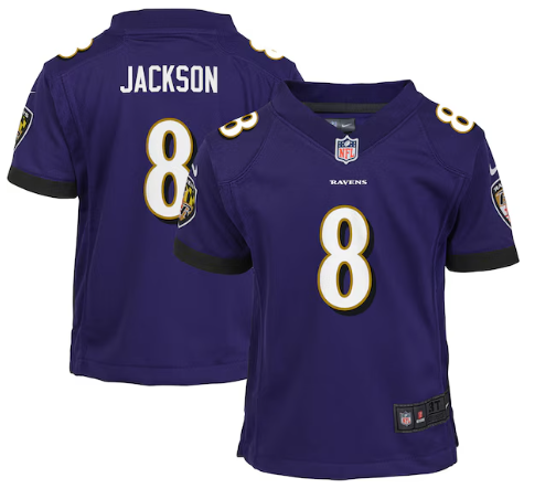 Lamar Jackson #8 Baltimore Ravens Replica Jersey - Free Shipping