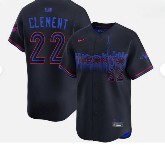 Toronto Blue Jays City Connect Jersey  #22 Ernie Clement replica jersey