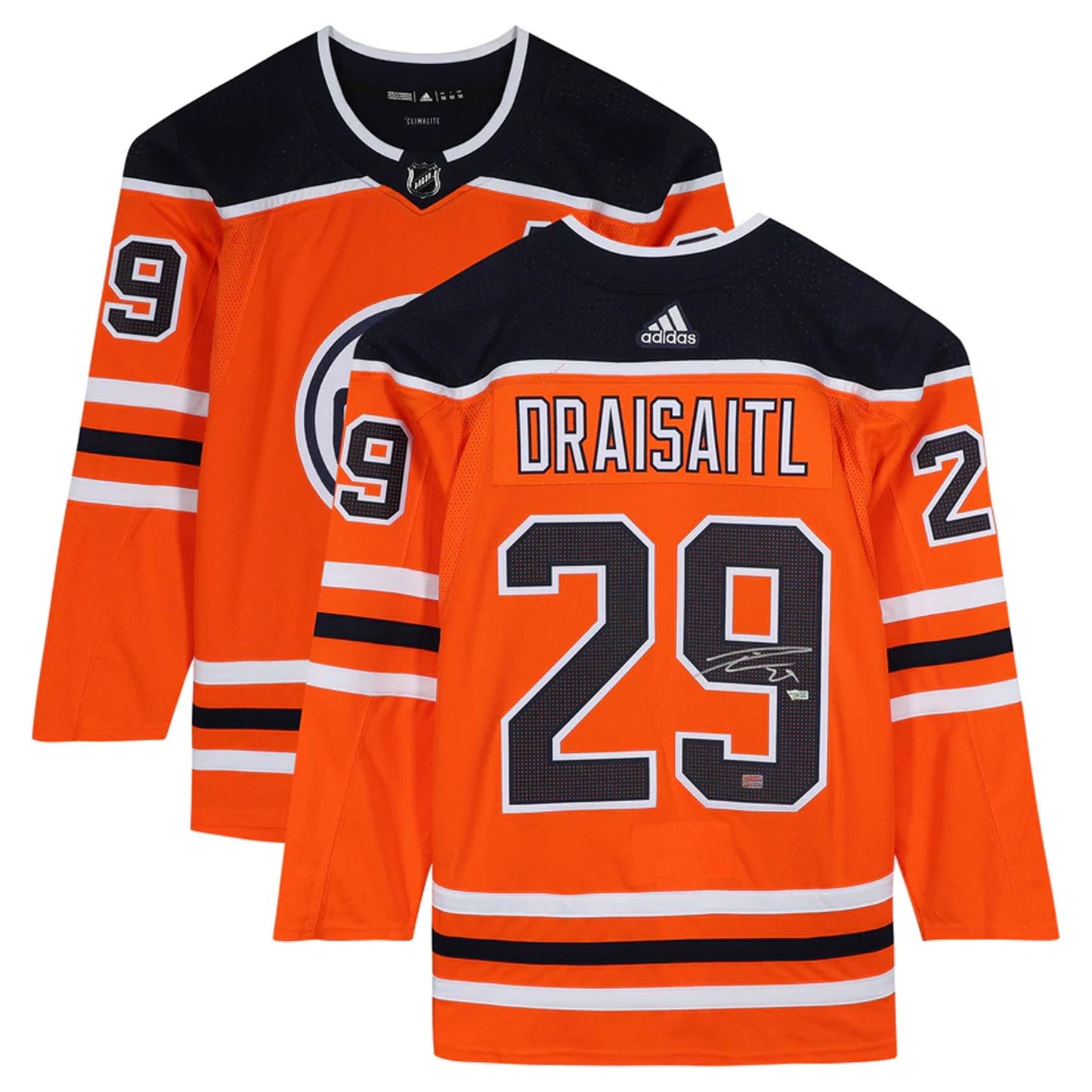 LEON DRAISAITL AUTOGRAPHED ORANGE EDMONTON OILERS JERSEY
