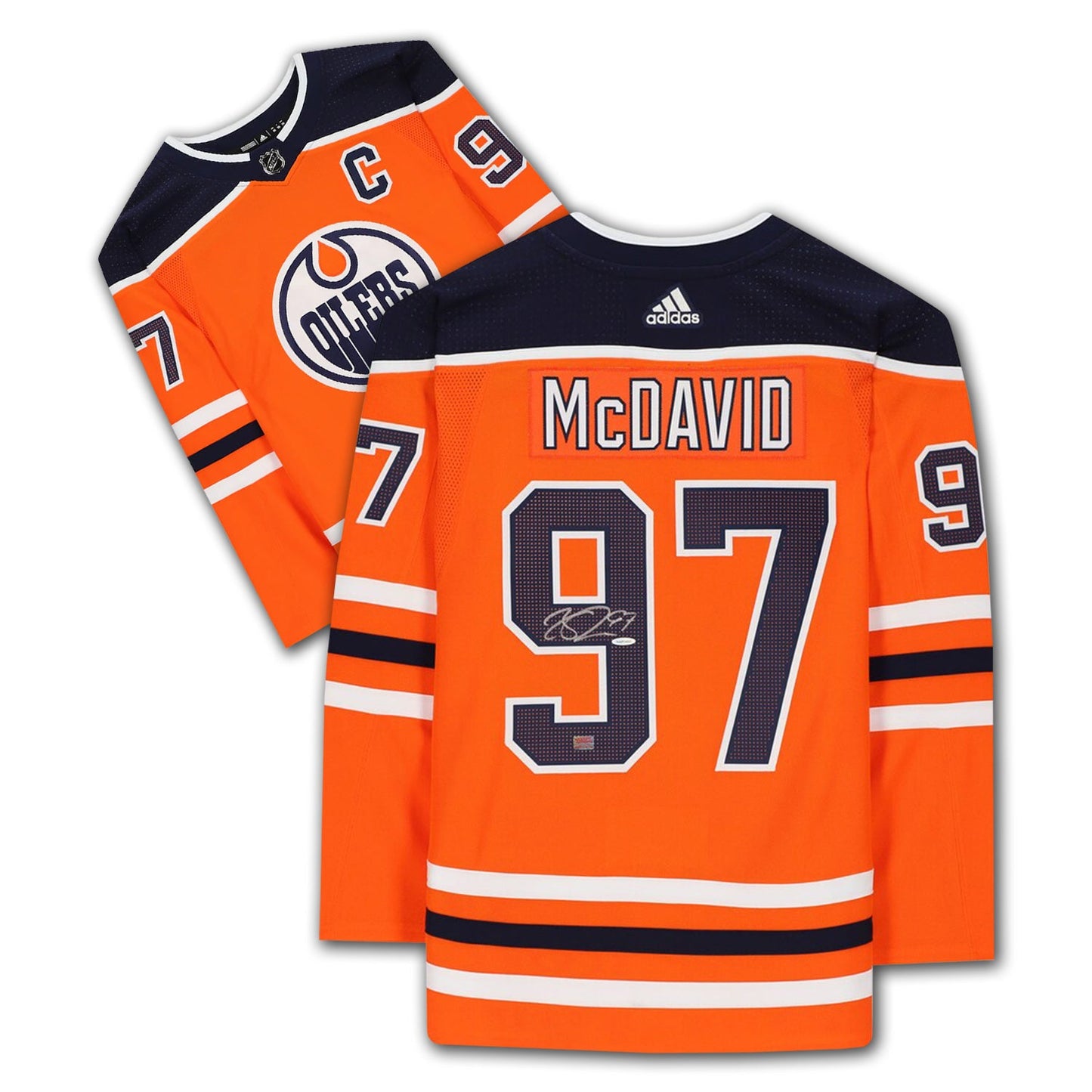 CONNOR MCDAVID EDMONTON OILERS ORANGE AUTOGRAPHED JERSEY