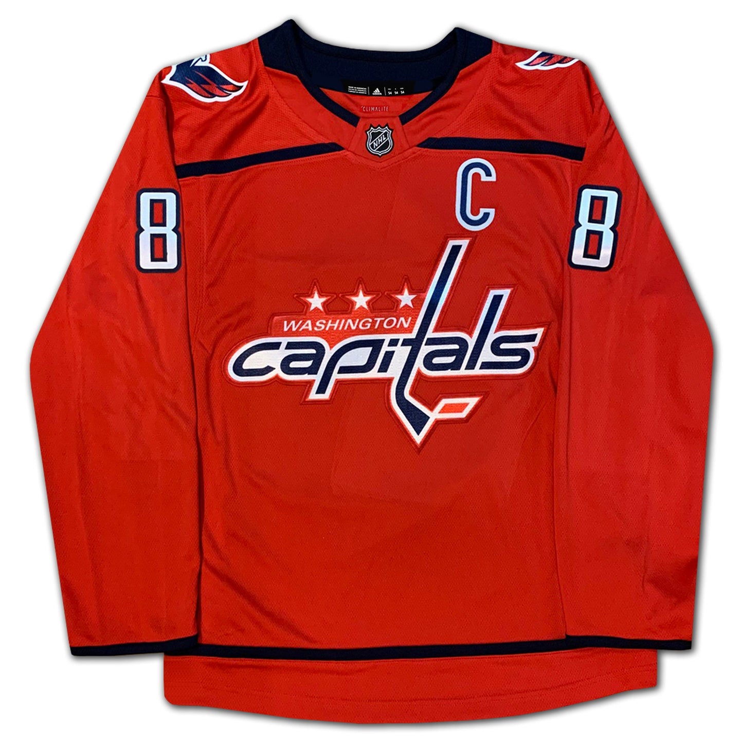 OVECHKIN SIGNED CAPITALS RED JERSEY GOAL RECORD